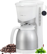 Cafetera Clatronic® con termo | para 8-10 tazas de café | sin pérdida de temperatura | cafetera con filtro | 1 litro | Café expreso | Cafetera de filtro con termo | KA 3327 negro