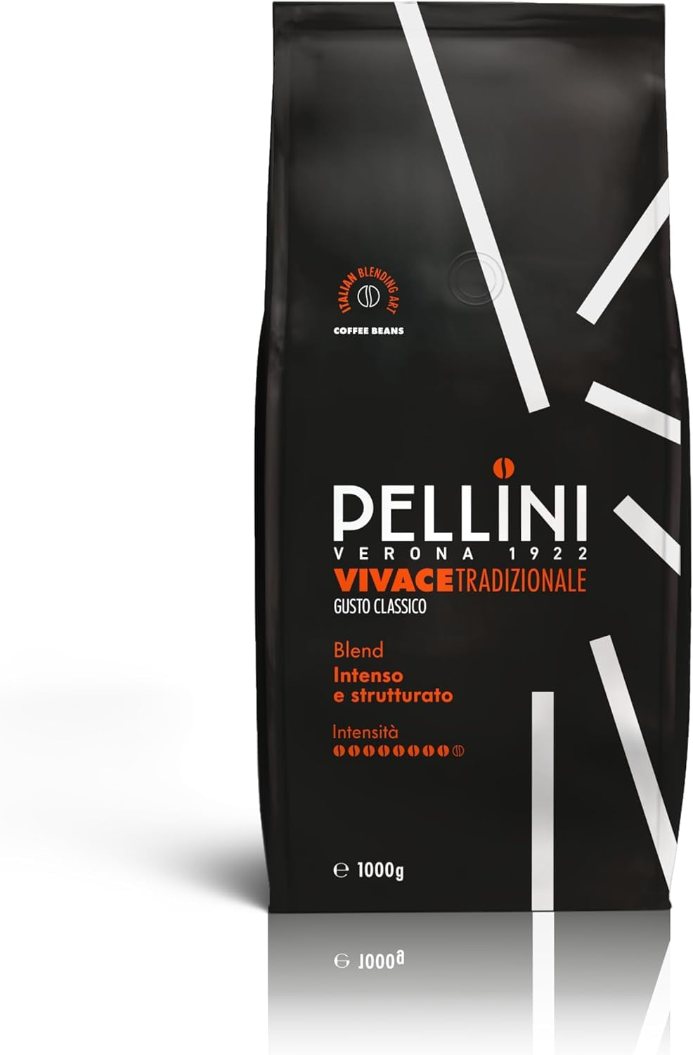 Pellini N.82 Vivace, Kaffeebohnen für Espresso 1 kg, Arábica- y Robusta-Mischung mit Kräftigem und Ausgefungem Gesmack, Mittlere Röstung