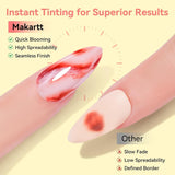 Makartt Esmalte de uñas en gel floreciente - Extensor de esmalte de uñas en gel floreciente de 15 ml con color mármol, pintura en gel, diseños de uñas de manicura DIY, flores, animales, acuarela, kit de manicura mágica