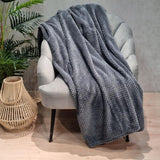 Colcha HOMLA Noah 220 X 240 Cm - colcha sofá cómoda manta manta - mullida y suave - poliéster gris Camas y mantas Besuche den HOMLA-Store