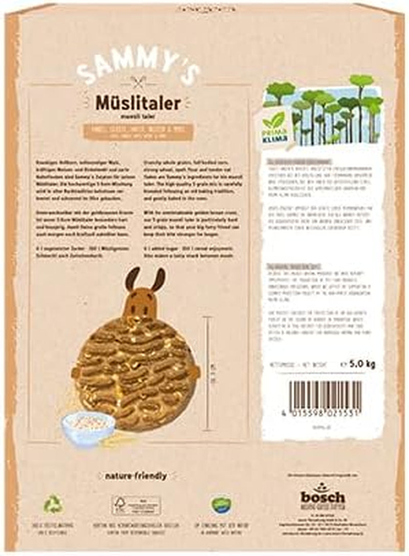 Monedas de muesli de Sammy | Snacks crujientes al horno para perros | Monedas de muesli de 5 cereales para tu amigo peludo grande (más de 30 kg) | 1 kilogramo