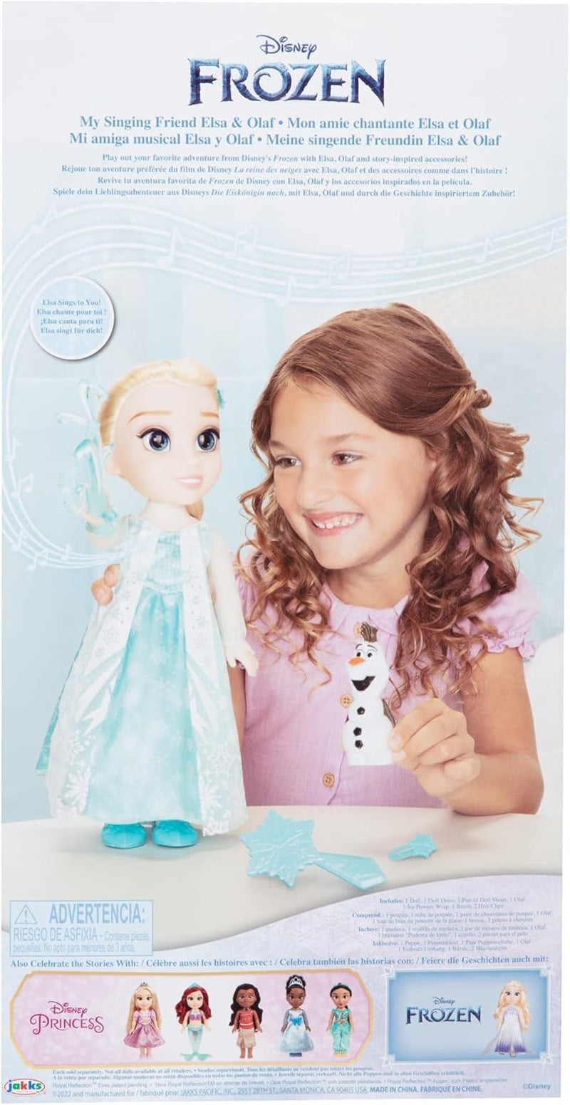 Disney Die Eiskönigin - Frozen - Muñeca ELSA cantante 35 cm, cantando "Let It Go", incluye accesorios para mayor diversión, perfecta para niñas a partir de 3 años, 225306, Türkis