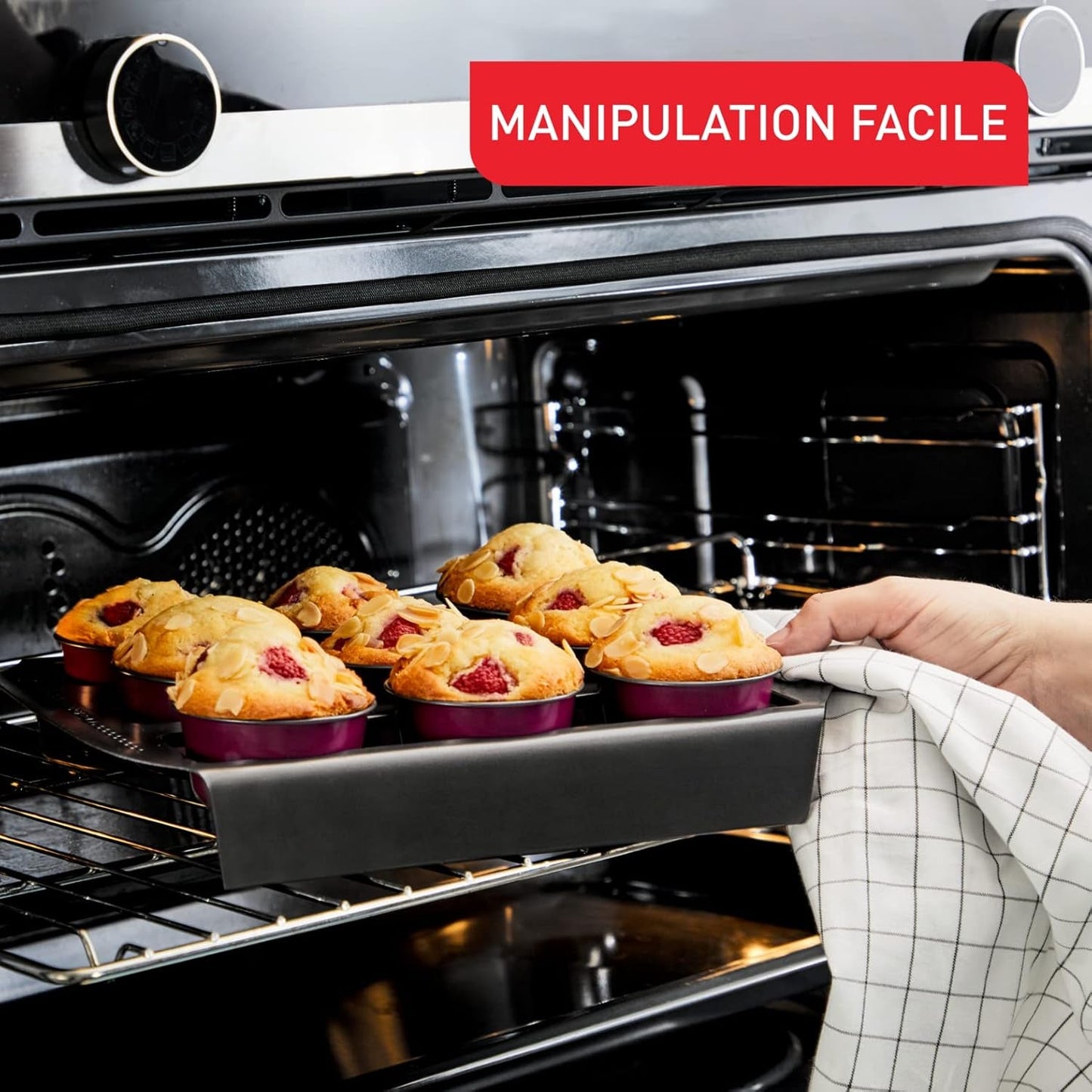 Tefal Creabake J3089304 3 Stück Brioche-Backform Antihaft-Beschichtung, Leicht Entnehmbar, Stapelbar, Einfache Austellung, Backform Moldes y bandejas para hornear Naty Shop