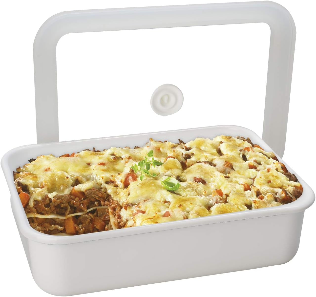 Lata de almacenamiento de alimentos al vacío esmaltada | XL| 1,85 litros | 23,5 x 17,5 x 7 cm | mantiene los alimentos frescos por mucho más tiempo | protege los alimentos de bacterias y hongos | sin bomba de vacío Cajas para conservación de alimentos Naty Shop