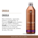 Acondicionador capilar Criosilk, 300 ml, con provitamina B5 y proteínas de seda, aporta flexibilidad y brillo al cabello dañado, hidrata y regenera el cabello Mascarilla capilar Naty Shop