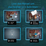 KOSMOS 683979 EXIT® Puzzle: The Hidden Studio Puzzle de 500 piezas para adultos y niños 10+ Escape Room Puzzle para principiantes Puzzle Naty Shop
