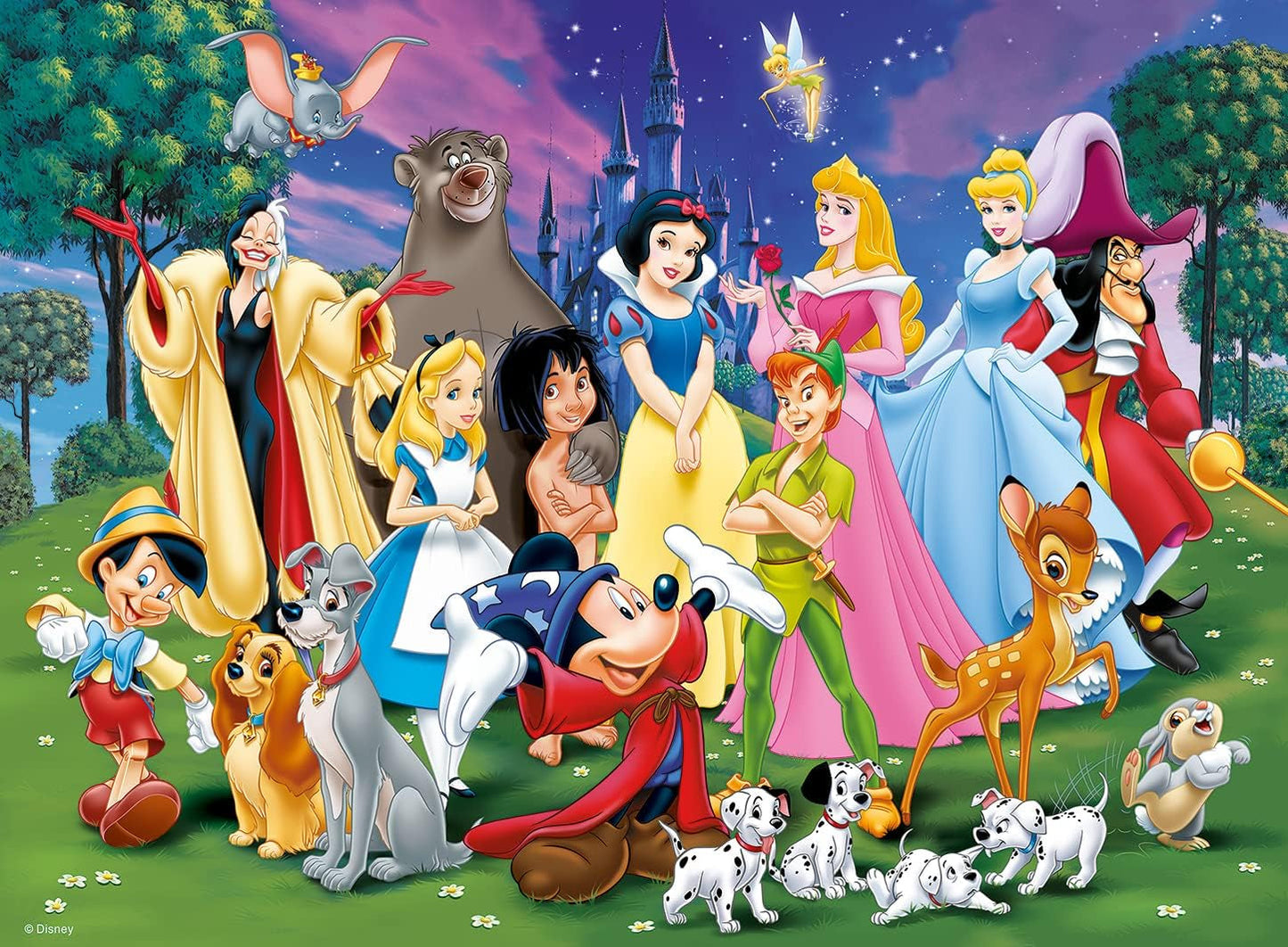 Puzzle Ravensburger para niños - 12698 Favoritos de Disney - Puzzle Disney para niños mayores de 8 años, con 200 piezas en formato XXL Puzzle Naty Shop