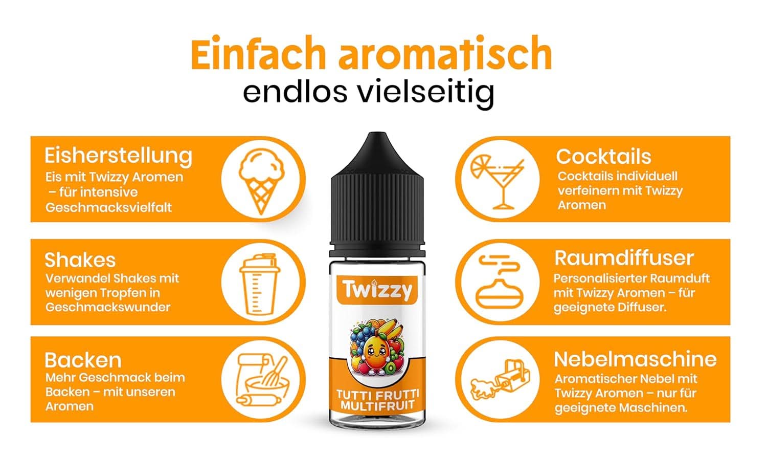 Twizzy Aroma Concentrado Tutti Frutti, 30 ml Aromas Naty Shop