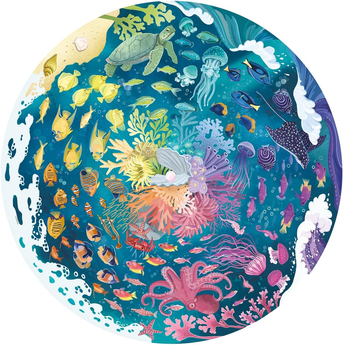 Ravensburger Puzzle 17170 Círculo de colores - Puzzle de océano y submarino 500 piezas Puzzle Naty Shop Single