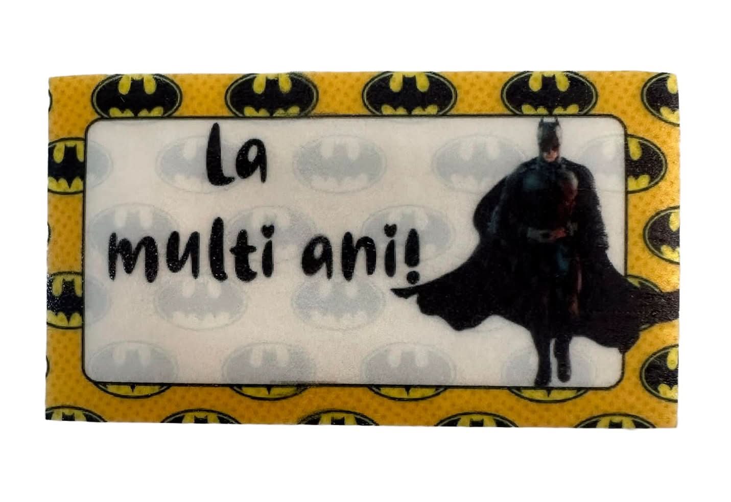 Decoración de azúcar comestible, Batman - "¡Feliz cumpleaños!" Tienda Nati