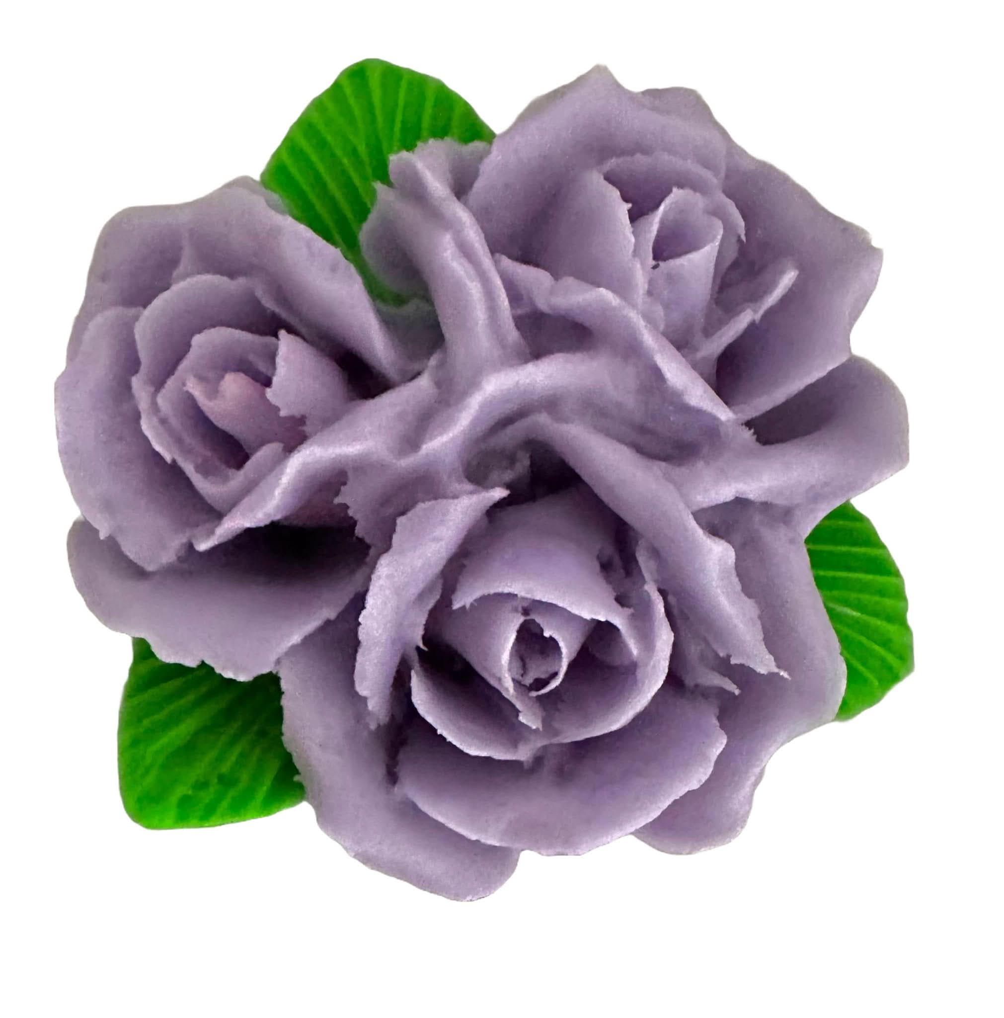 Decoración de azúcar comestible, Ramo de rosas moradas Decoraciones de Pasta de Azúcar Nati Shop