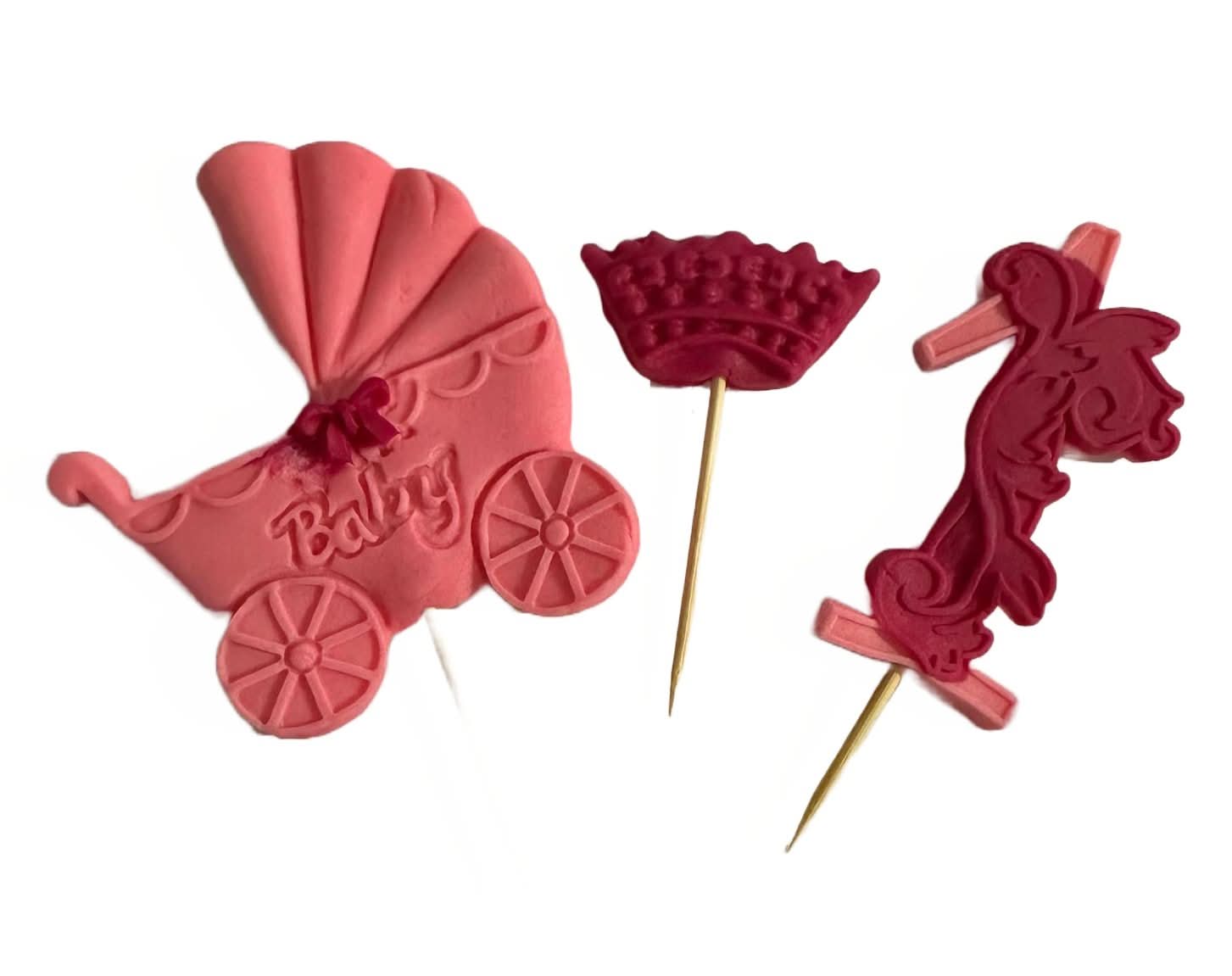 Decoración de azúcar comestible, Número 1, rosa/fucsia Decoraciones de Sugar Paste Nati Shop