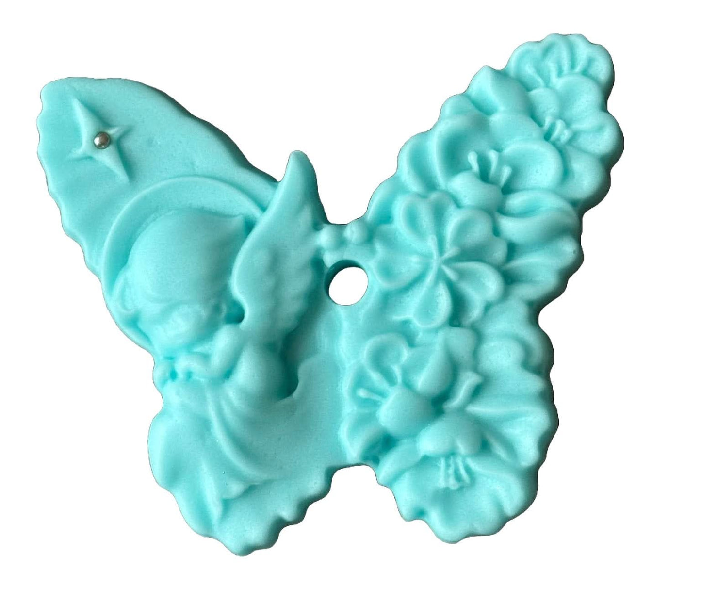 Decoración de azúcar comestible, Mariposa con ángel Decoraciones de Pasta de Azúcar Nati Shop