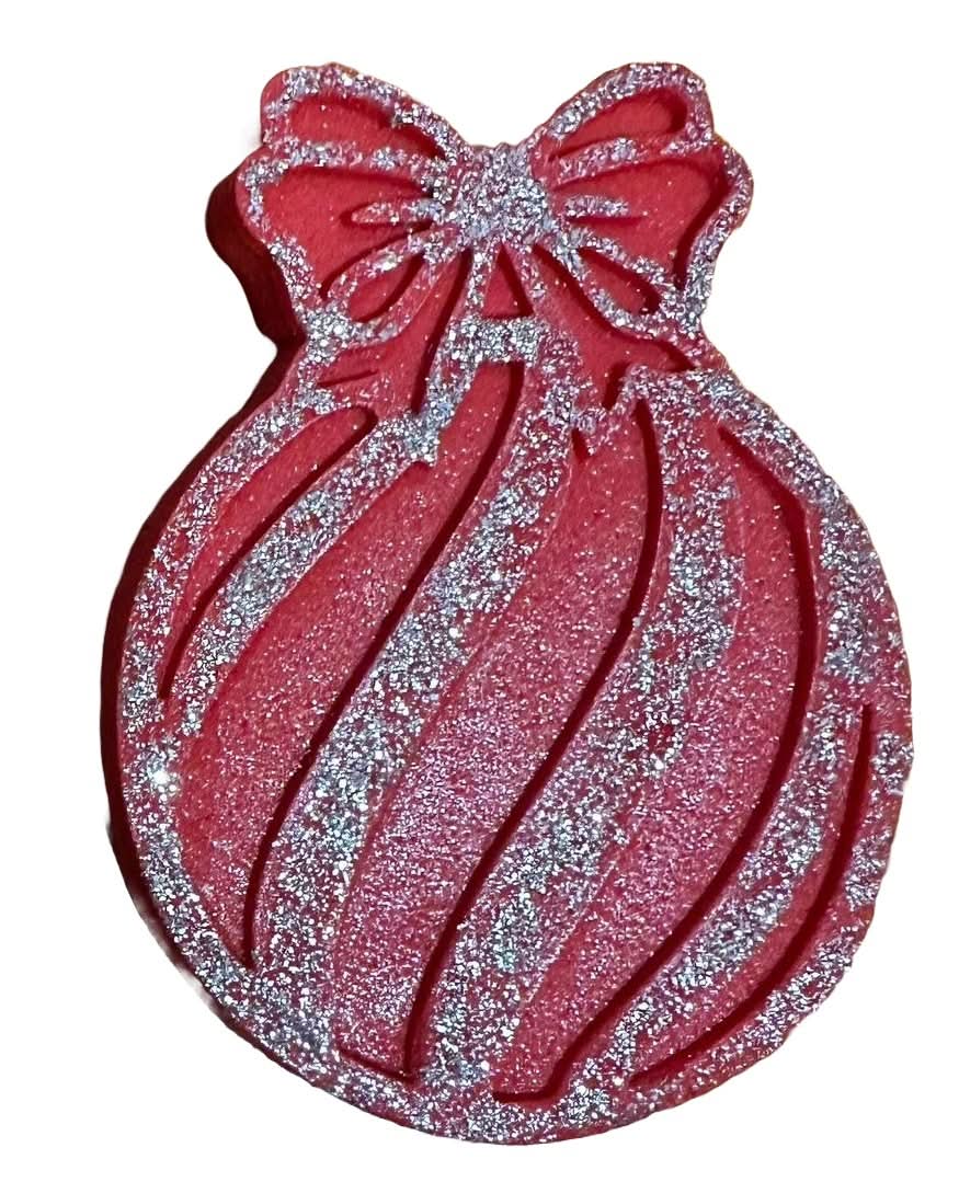 Adorno de azúcar comestible, globo terráqueo para árbol de Navidad, rojo Nati Shop