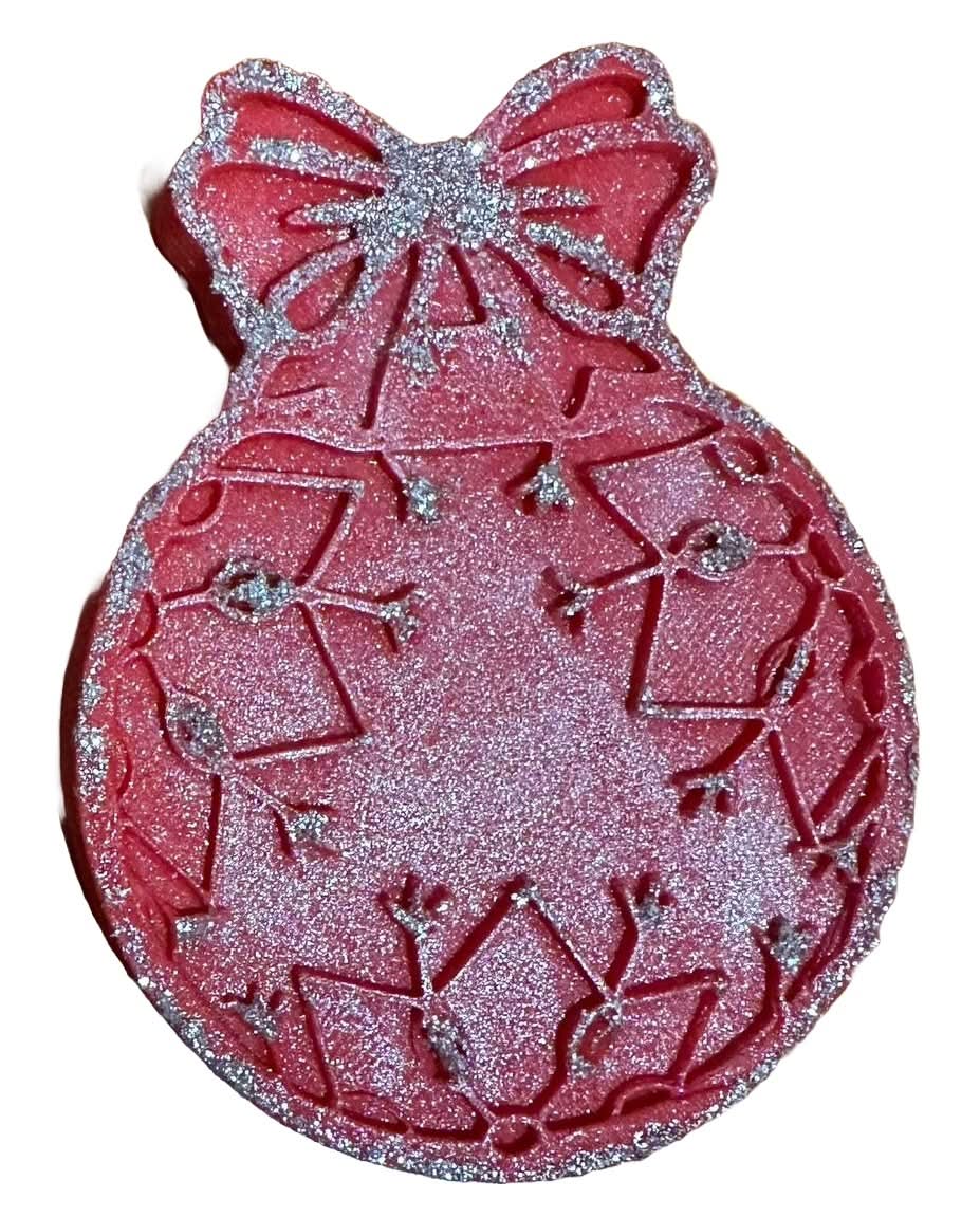 Adorno de azúcar comestible, globo terráqueo para árbol de Navidad, rojo Nati Shop