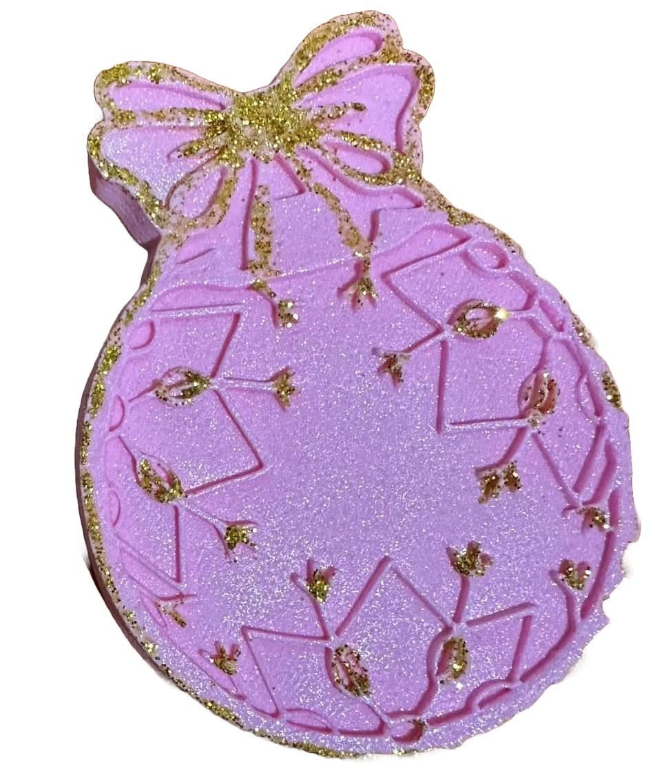 Decoración de azúcar comestible, globo terráqueo de Navidad, rosa Decoraciones de Sugar Paste Nati Shop