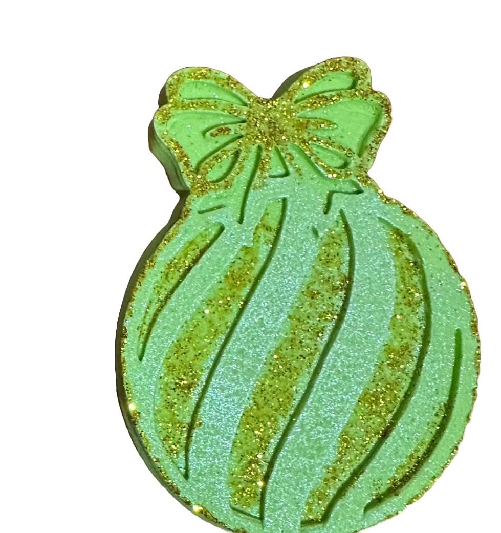 Adorno de azúcar comestible, globo terráqueo para árbol de Navidad, verde Nati Shop