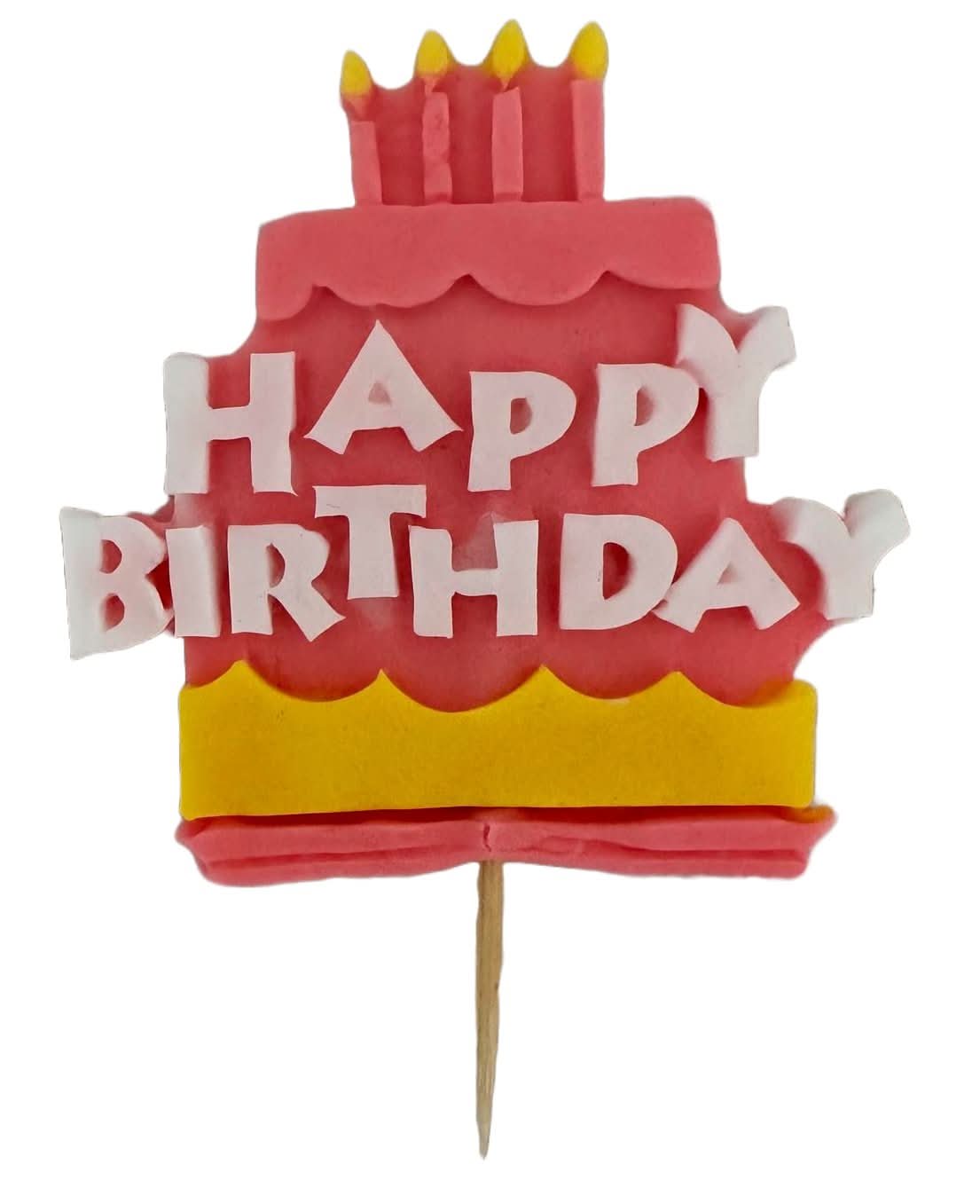 Decoración de azúcar comestible, Feliz Cumpleaños Decoraciones de Pasta de Azúcar Nati Shop