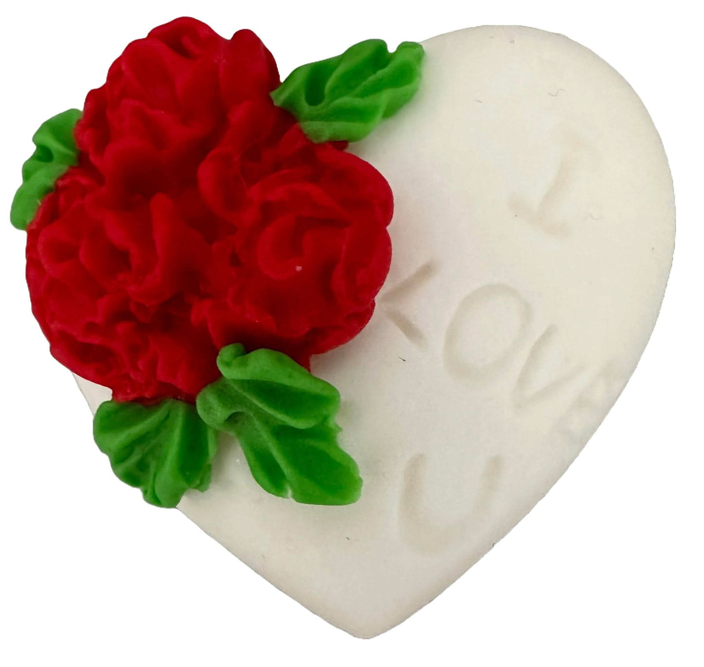Decoración de azúcar comestible, Corazón "Te amo" Decoraciones de Pasta de Azúcar Nati Shop