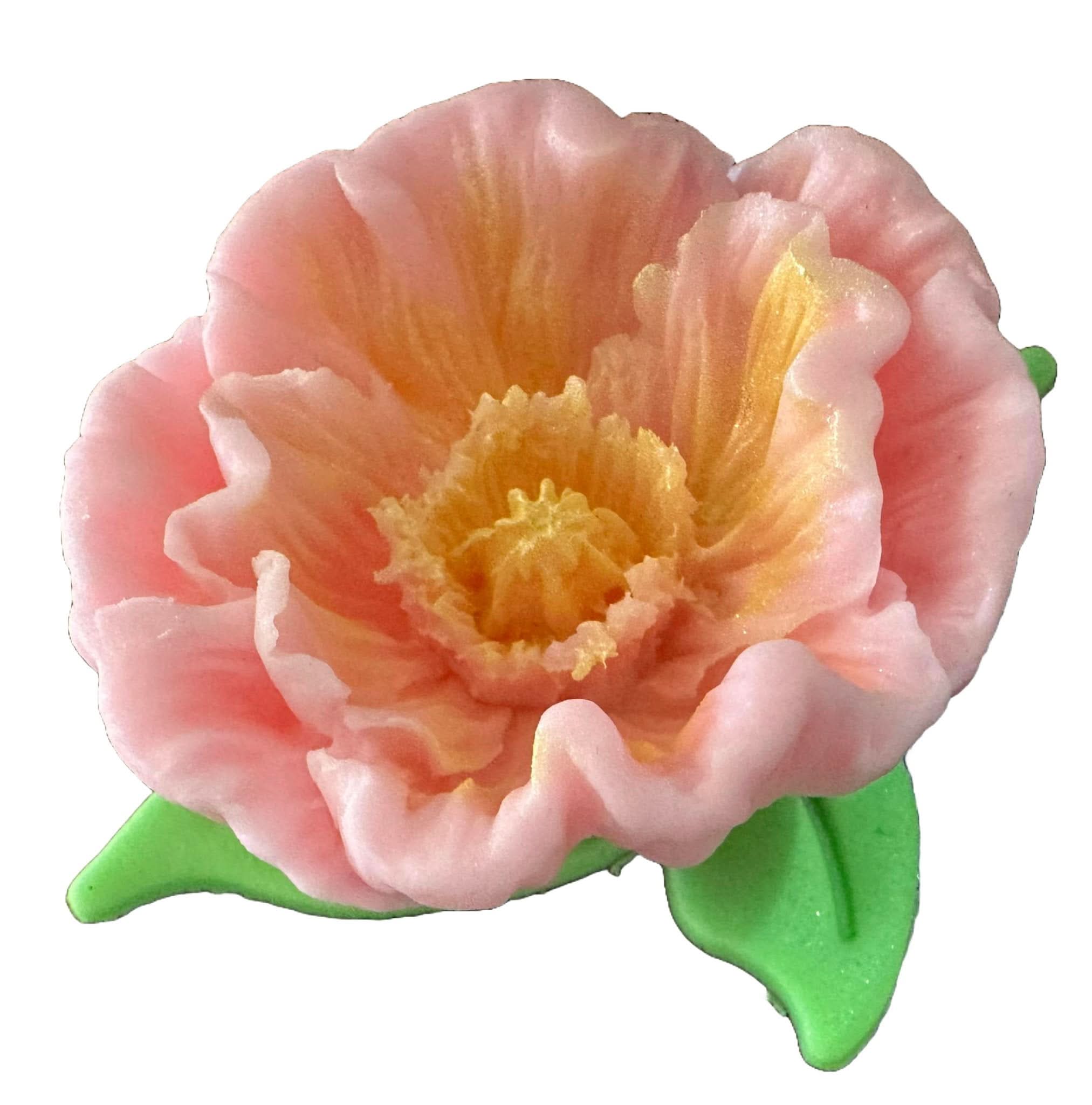 Decoración de azúcar comestible, Tulipán rosa Decoraciones de pasta de azúcar Nati Shop