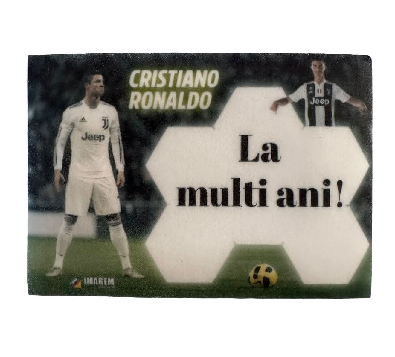 Decoración de azúcar comestible, Ronaldo - "¡Feliz cumpleaños!" Tienda Nati