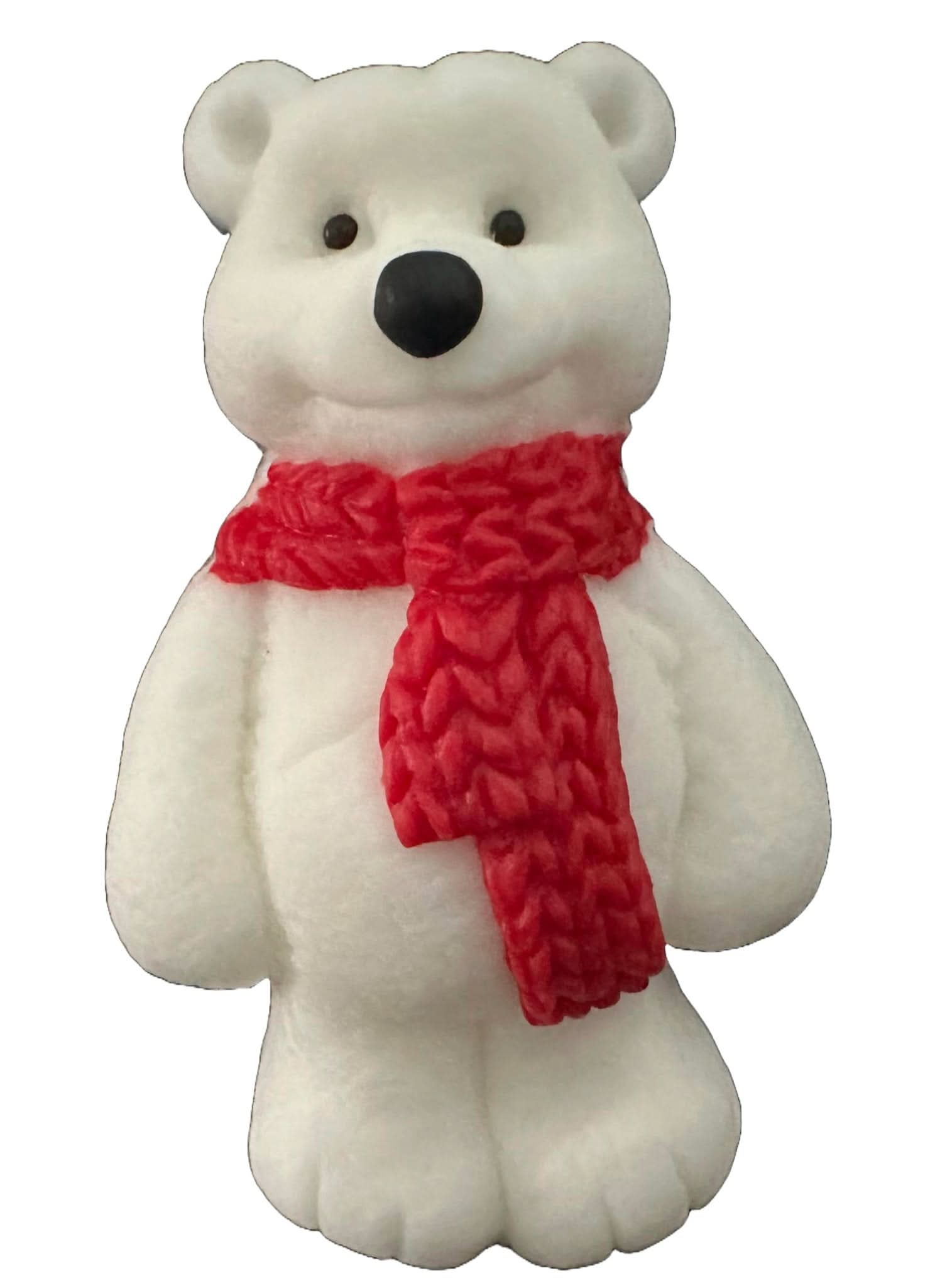 Decoración de azúcar comestible, Oso Polar Decoraciones navideñas en pasta de azúcar Nati Shop