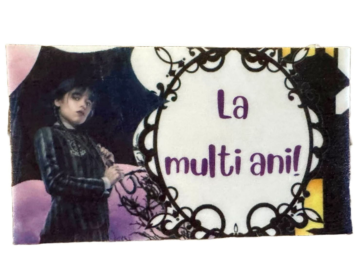 Decoración de azúcar comestible, miércoles - "¡Feliz cumpleaños!" Tienda Nati