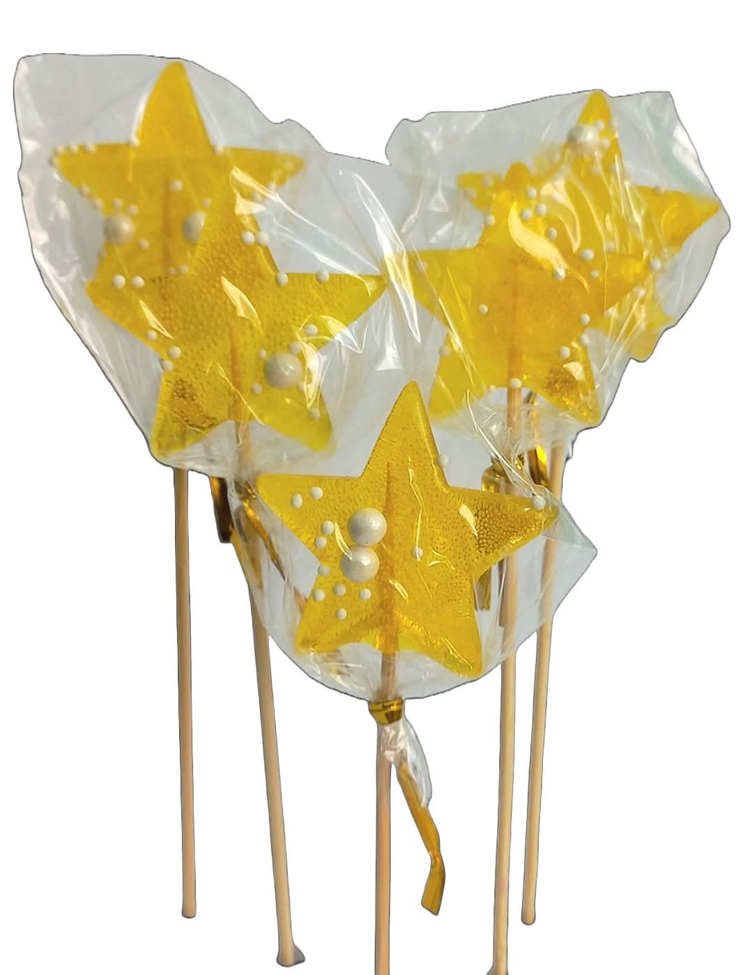 Decoración de azúcar comestible, isomalt, amarillo, 1 pieza Decoraciones de Sugar Paste Nati Shop