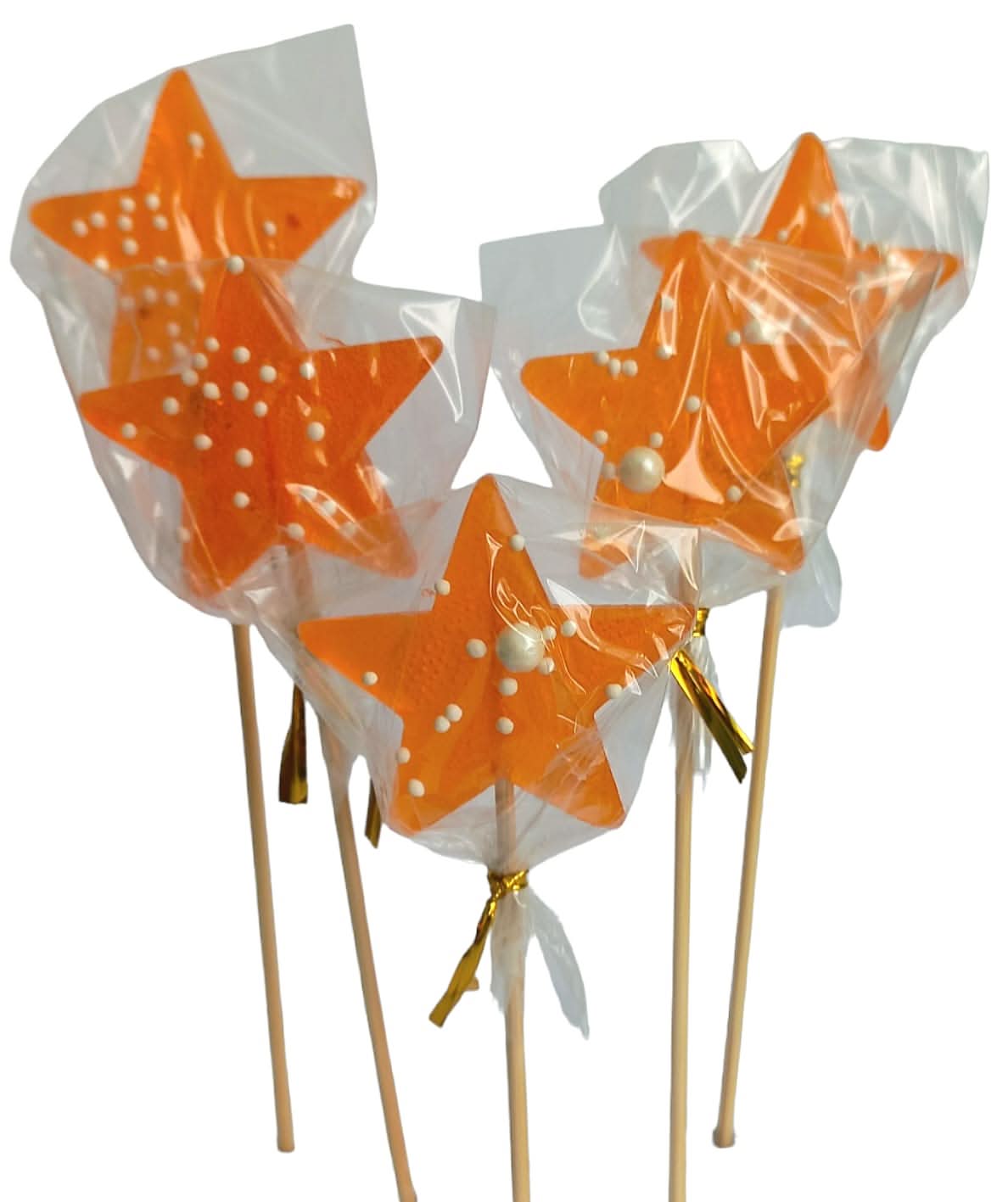 Decoración de azúcar comestible, isomalt, naranja, 1 pieza Decoraciones de Sugar Paste Nati Shop
