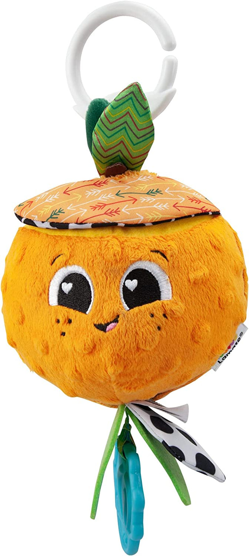LAMAZE Bea the Banana, Cochecito con Clip y Cochecito para Recién Nacido, Juguete Sensorial para Bebé con Colores y Sonidos, Juguete de Desarrollo para Niños y Niñas de 0 a 24 Meses, Amarillo Juguetes para Bebé Naty Shop Olivia Naranja