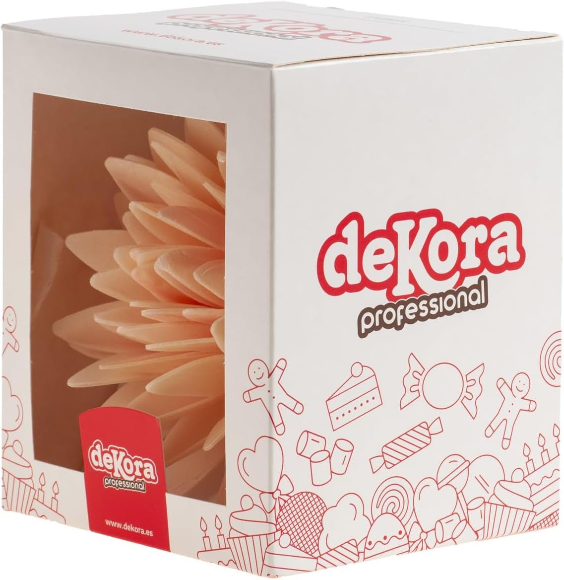 dekora - Flor Gigante 12,5 cm - Dalia de Otoño - Sin Gluten, Sin Lactosa, Vegano - Decoración de Tartas para Bodas, Cumpleaños y Postres - Fácil de Usar Naty Shop Pasta de Azúcar