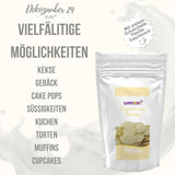 Dekozauber24 gotas de cobertura, blanca, 500g, con sabor a chocolate blanco y vainilla, chips Deco Melts, aptas para microondas, para cake pops, tartas, tartaletas, goteo o glaseado Naty Shop Sugarpaste
