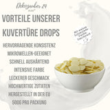 Dekozauber24 gotas de cobertura, blanca, 500g, con sabor a chocolate blanco y vainilla, chips Deco Melts, aptas para microondas, para cake pops, tartas, tartaletas, goteo o glaseado Naty Shop Sugarpaste