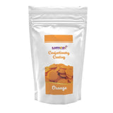 Dekozauber24 gotas de cobertura, blanca, 500g, con sabor a chocolate blanco y vainilla, chips Deco Melts, aptas para microondas, para cake pops, tartas, tartaletas, goteo o glaseado Naty Shop Pasta de Azúcar Naranja