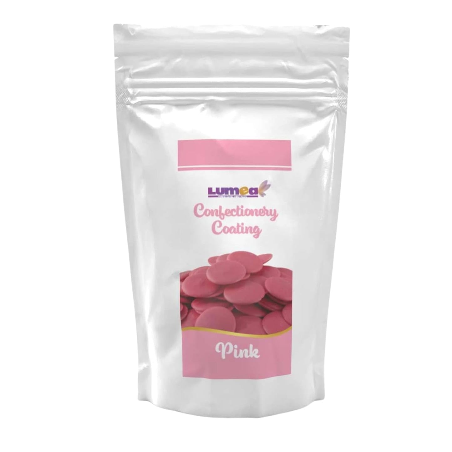 Dekozauber24 gotas de cobertura, blanca, 500g, con sabor a chocolate blanco y vainilla, chips Deco Melts, aptas para microondas, para cake pops, tartas, tartaletas, goteo o glaseado Pasta de azúcar Naty Shop Pink