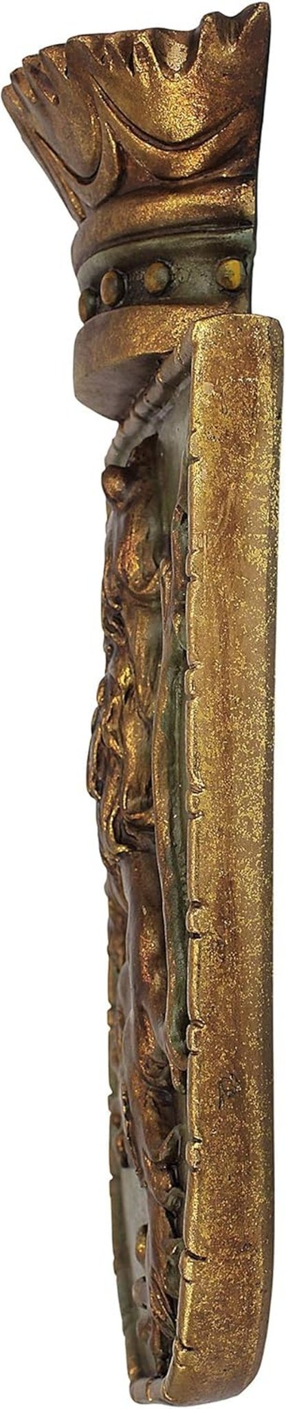 Design Toscano Escudo medieval León vertical, escultura de pared Estatuillas y esculturas Naty Shop