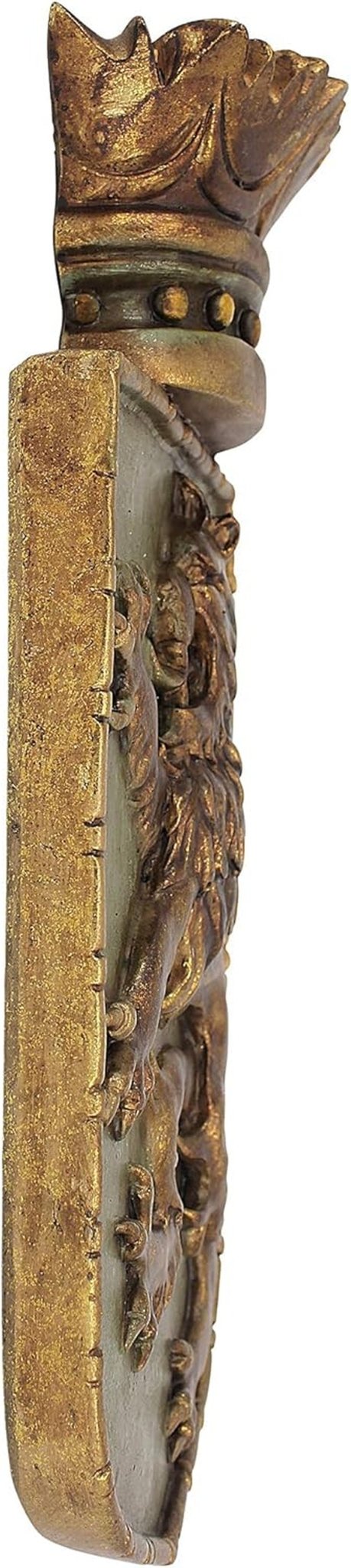 Design Toscano Escudo medieval León vertical, escultura de pared Estatuillas y esculturas Naty Shop