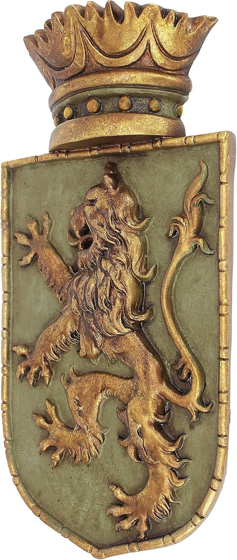 Design Toscano Escudo medieval León vertical, escultura de pared Estatuillas y esculturas Naty Shop