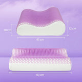 HOMCOM Almohada Viscoelástica Almohada Cervical con Funda Extraíble 2 Alturas Ergonómica 2S Responsive Almohada Cervical para Diferentes Posiciones para Dormir 60x40cm Crema Blanco