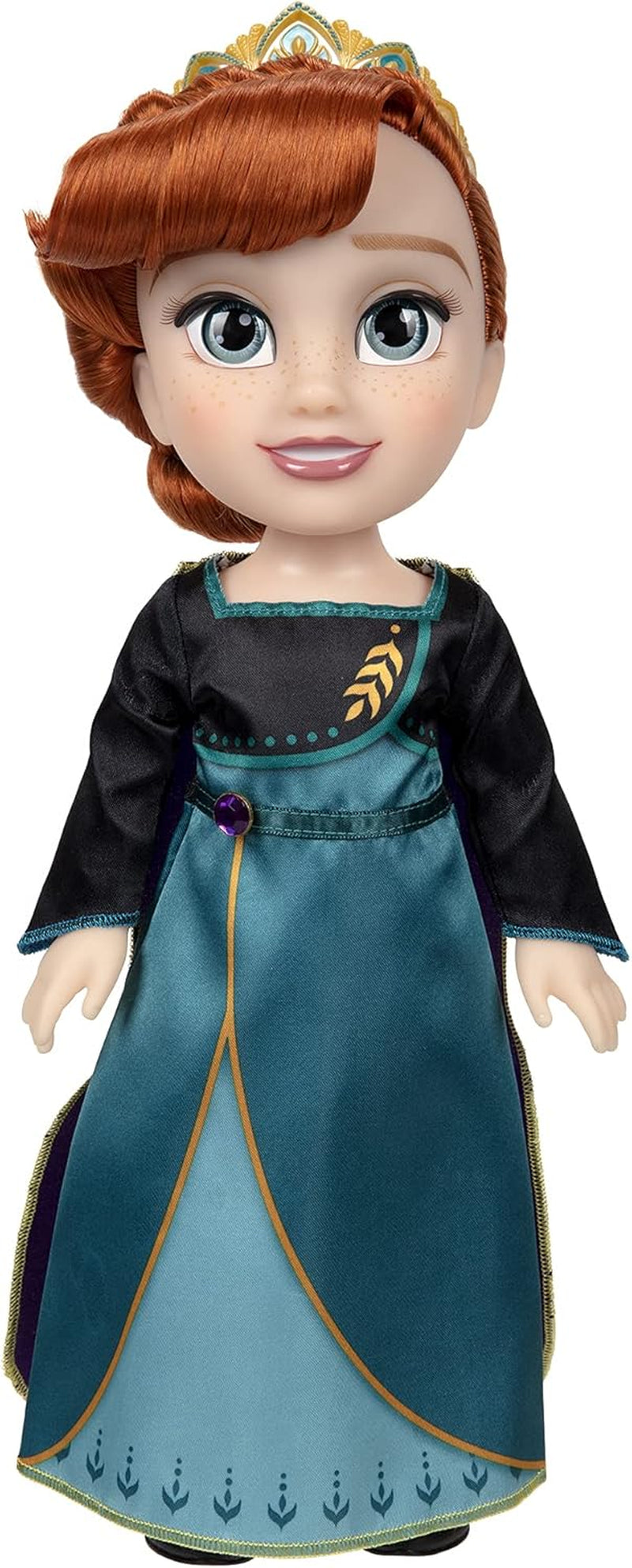 Muñeca Anna Disney Frozen 2: una muñeca articulada de 35 cm de altura con un icónico vestido de moda con el escudo de Arendelle y una tiara para mayor diversión, para niñas de 3 años en adelante