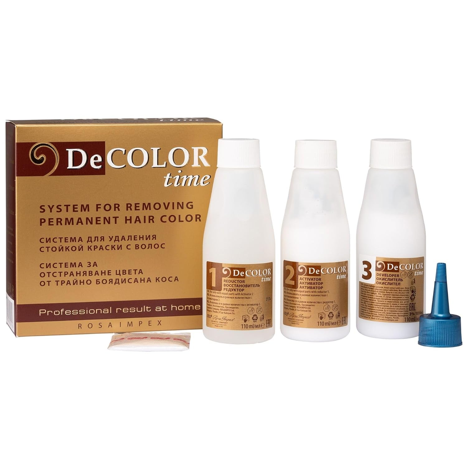 Sistema de tinte para el cabello DeColor Time | eliminación de tintes para el cabello | recupera tu color natural de cabello | eliminación del color pintado | 330 ml Naty Shop tinte para el cabello Título predeterminado