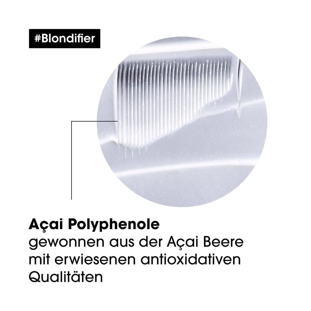 L'Oréal Professional | Mascarilla nutritiva para cabello rubio y decolorado, extracto de fruta de Açai, Serie Expert, mascarilla rubia Naty Shop mascarilla capilar