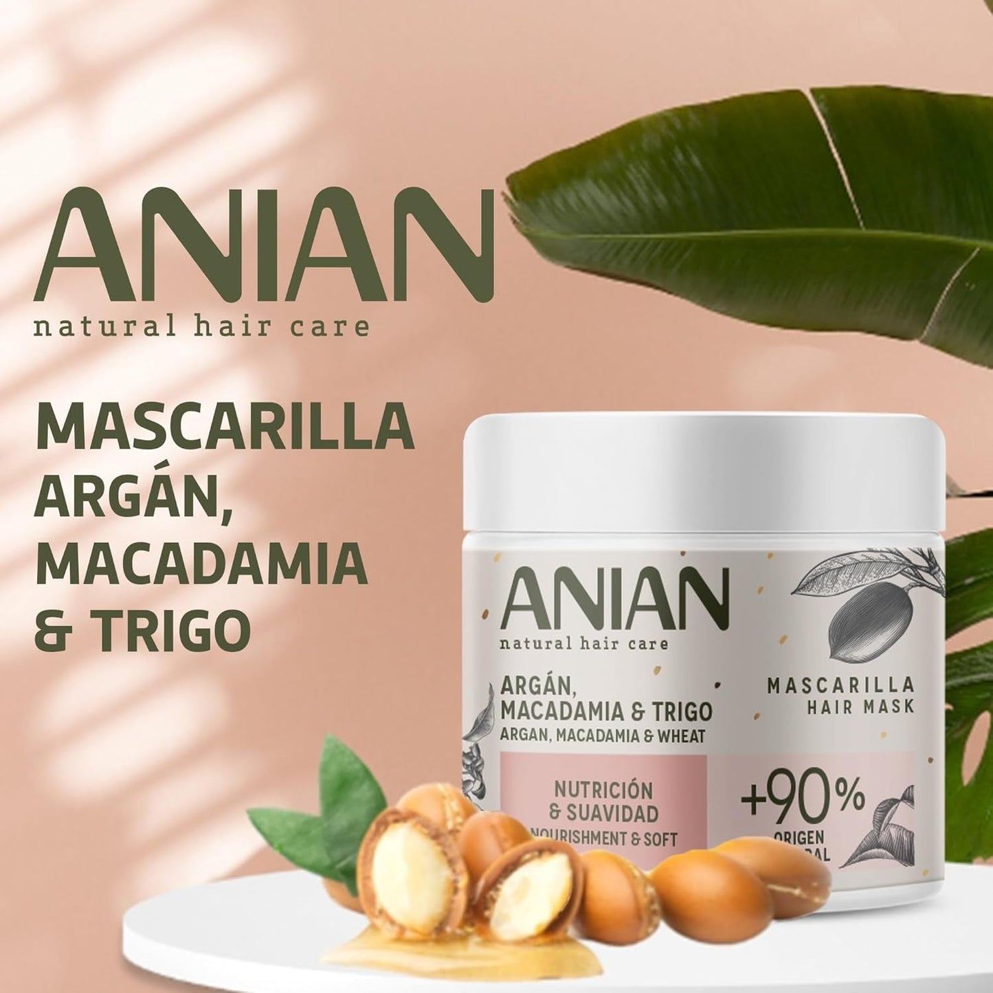 ARGÁN nutrición y suave mascarilla 350 ml Mascarilla capilar Naty Shop