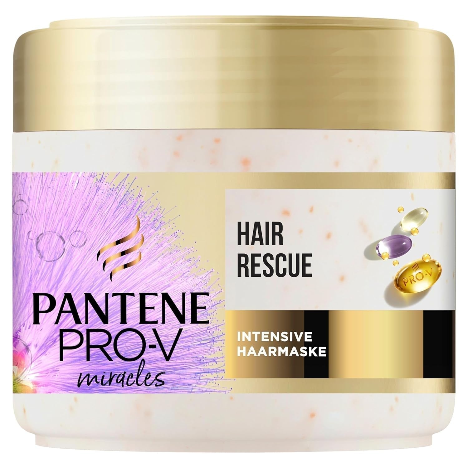 Pantene Pro-V Silky & Glowing Hair Rescue Mascarilla capilar intensiva con Biotina y Keratina Reconstruct 300ml. Ayuda a reparar el cabello seco, dañado o con mechas Naty Shop Hair Mask Título predeterminado