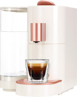 Cafetera espresso de cápsulas K-FEE TWINS II para café, té y cacao | Máquina de café espresso para tazas grandes | Calentamiento rápido | Depósito de agua de 2,3 litros | 19 barras | Negro-cobre