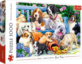 Puzzle - "1000" - Retratos divertidos de perros Puzzle Naty Shop Perros en el jardín