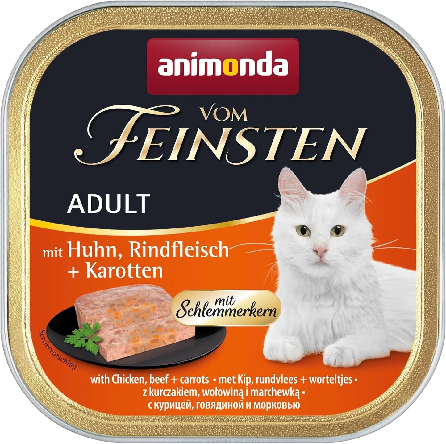 animonda Vom Feinsten Comida húmeda para gatos adultos, variedad de pollo, 6 x 100 g