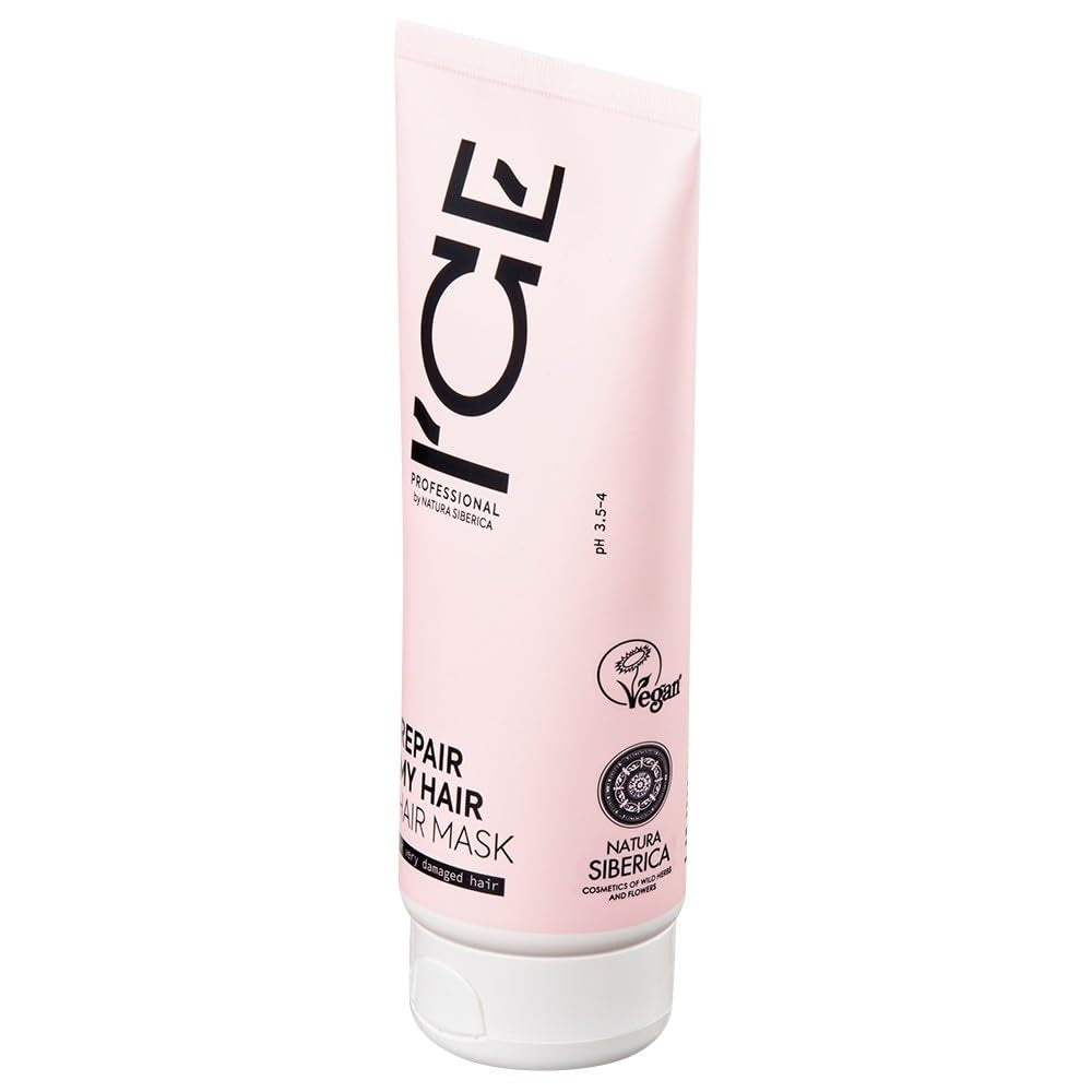 ICE Professional by Natura Siberica Repair My Hair Mask - Mascarilla reparadora intensiva para cabello dañado - Con cedro siberiano y PRO-queratina - 200 ml Mascarilla capilar Naty Shop