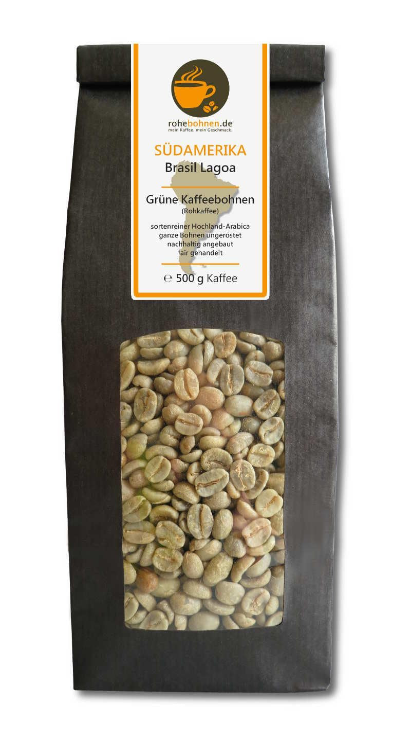 Café crudo - Café verde Kenia, India, Brasil (paquete reducido en granos de café verde 3x500g) - Certificado GMP