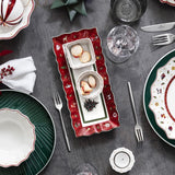 Villeroy & Boch - Toy's Delight Salsera, 4 piezas, fuente con cuencos, juego de salsas navideñas, decoración de mesa de juguete, bandeja para servir, cuencos, vajilla navideña, porcelana premium
